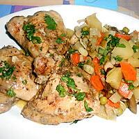 recette POULET  PARFUME  ET  JARDINIERE  FRAICHE