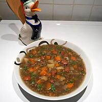 recette Potage de lentilles vertes, tout simple.