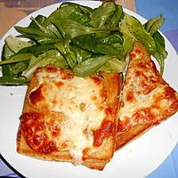 recette CROQUE  MONSIEUR   ET RESTES  DE  FROMAGE