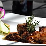 recette Filet de veau à la bière et aux pruneaux.
