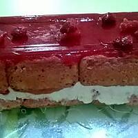 recette bûche framboises litchis