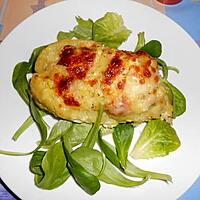 recette PATATE  RIPIENE  GRATINATE  (POMME DE TERRE FARCIE GRATINEE)