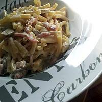 recette Macaronis à la carbonara d'auvergne