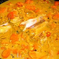 recette Curry de lieu aux carottes