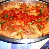 recette TORTIGLIONI  AL VITELLO ( au veau)