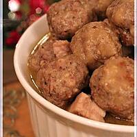 recette ~Ragoût de boulettes et de longe de porc~