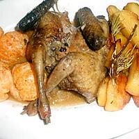 recette PIGEON  POMMES DE  TERRE  CLEMENTINES