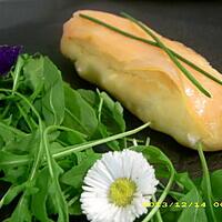 recette éclairs au saumon et ses fleurs comestibles