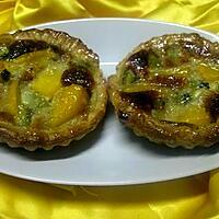 recette Tartelettes.mangue. kiwis.sur une crème.