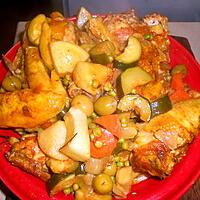 recette Tajine de poulet aux légumes