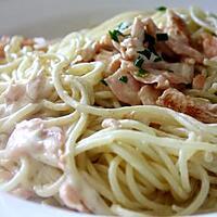 recette Spaghetti au Saumon rapide