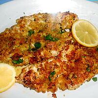 recette SCALOPPINE  DI TACCHINO  IMPANATE  (pain céleri)