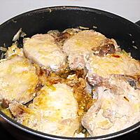 recette COTES DE PORC OIGNONS ET MOUTARDE