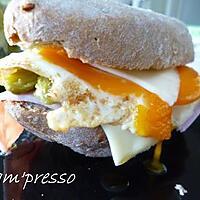 recette Sandwich au jambon, fromage et oeuf