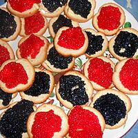 recette Toasts en rouge et noir