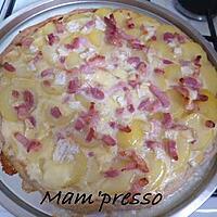 recette Pizza "tartiflette" (sans tomates)