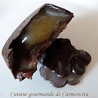 recette Chocolats fourrés Caramel à tartiner au beurre salé & Fleur de sel Cognac Raisin