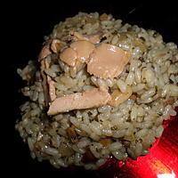 recette Risotto au cépes foie gras et sa compoté d'oignons