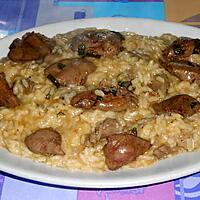 recette RISOTTO  AI  FEGATINI  DI CONIGLIO  BURRO E  SALVIA (foies de lapin beurre et sauge)