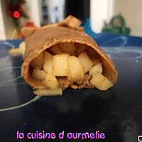 recette crêpe aux chocolat farcie aux pomme