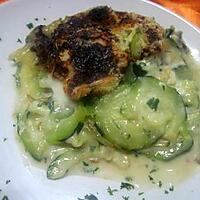 recette Courgettes  en sauce blanche basilic.