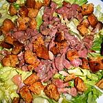recette Scarole,lardons,gesiers confits et petits croutons a l ail
