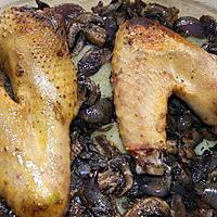 recette Ailes ou manchons de canard aux champignons