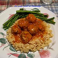 recette Boulettes de porc , sauce aigre-douce