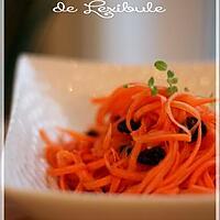 recette ~Salade de carottes râpées à l'orange et à la cannelle~