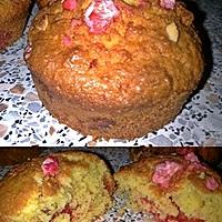 recette ~ Muffins noix de coco et pralines roses ~