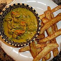 recette Moules au curry/frites