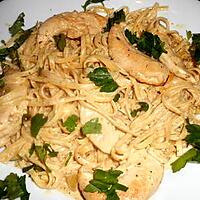 recette Linguines au poulet