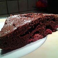 recette Fondant au chocolat noir et framboises