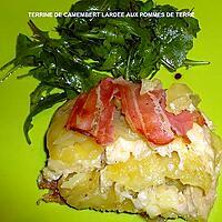 recette TERRINE DE CAMEMBERT LARDEE AUX POMMES DE TERRE