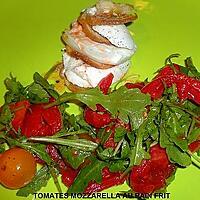 recette TOMATES MOZZARELLA AU PAIN FRIT