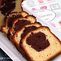 recette Cake marbré chocolat noir & blanc