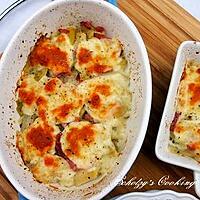 recette Gratin de poireaux à la mozzarella