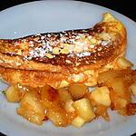 recette omelette soufflée aux pommes caramélisées
