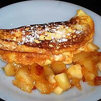 recette omelette soufflée aux pommes caramélisées