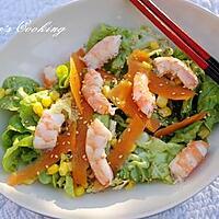 recette Salade de crevettes aux saveurs asiatiques