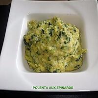 recette POLENTA AUX EPINARDS