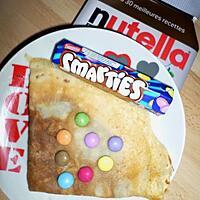 recette Crépe au nutella et smarties