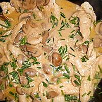 recette Emincé de dinde aux champignons