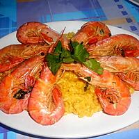 recette RISOTTO  SAFRANNE  CON  GAMBAS