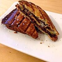 recette Croque banane, nutella, coco