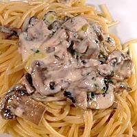 recette Pates aux champignons et à l'huile de truffes