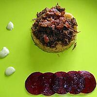 recette CONFIT DE PALERON DE BOEUF GINGEMBRE FOIE GRAS