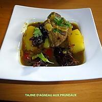 recette TAJINE D'AGNEAU AUX PRUNEAUX