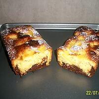 recette mon cake gourmand coco/ananas aux coeur coulant chocolat