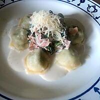 recette raviolis d epinard sauce jambon